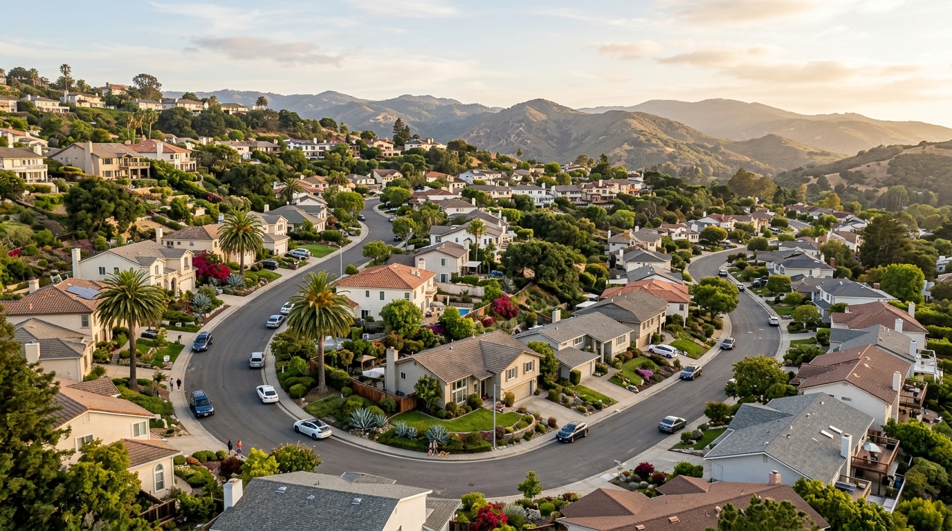 California residential neighborhood representing regional housing market trends
